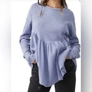 Free People Long Sleeve Top in Light Purple